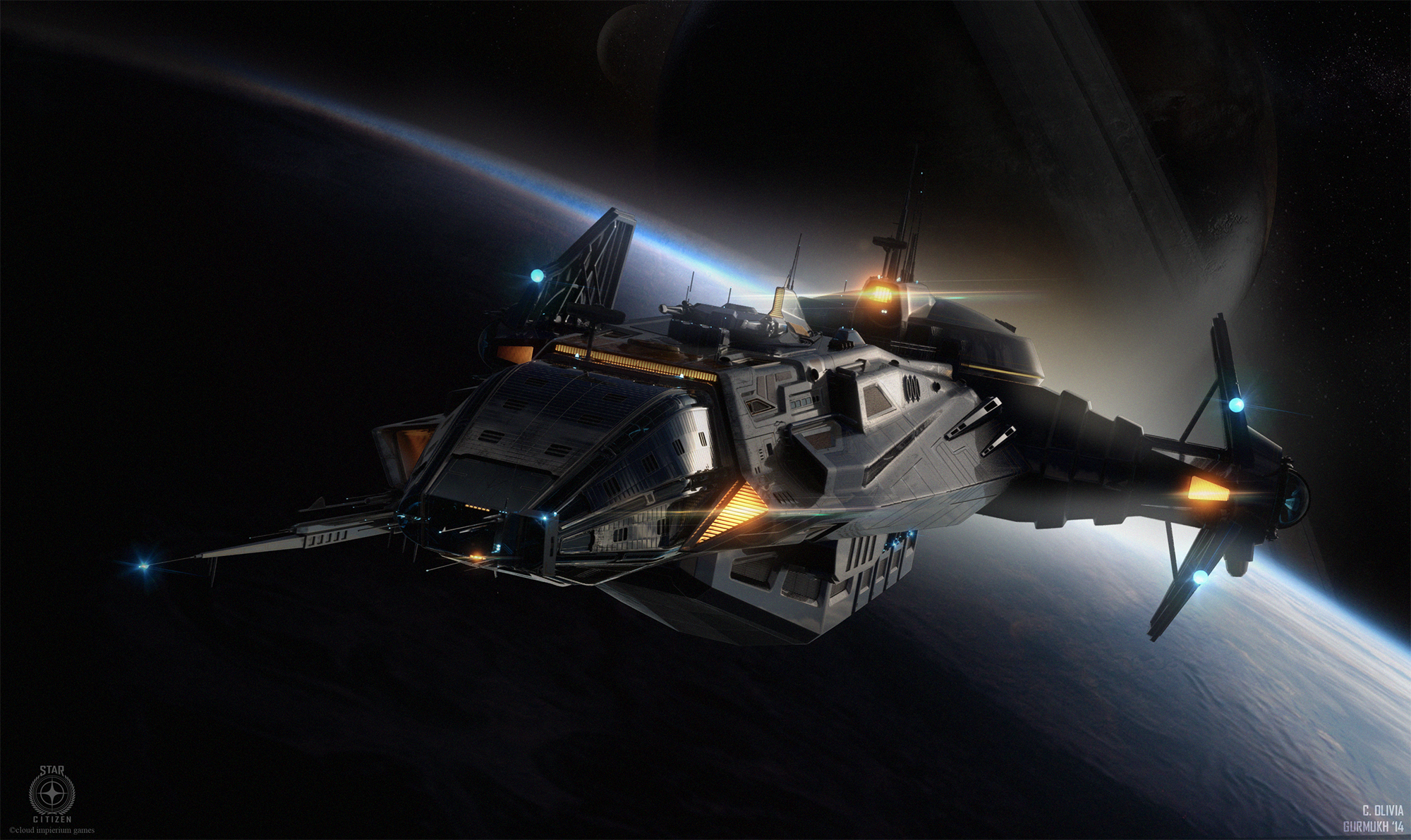 Anvil Carrack in flight